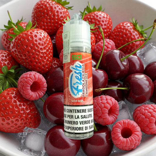 Fragola, Ciliegia e Lampone Ice - Svapo Quadrato